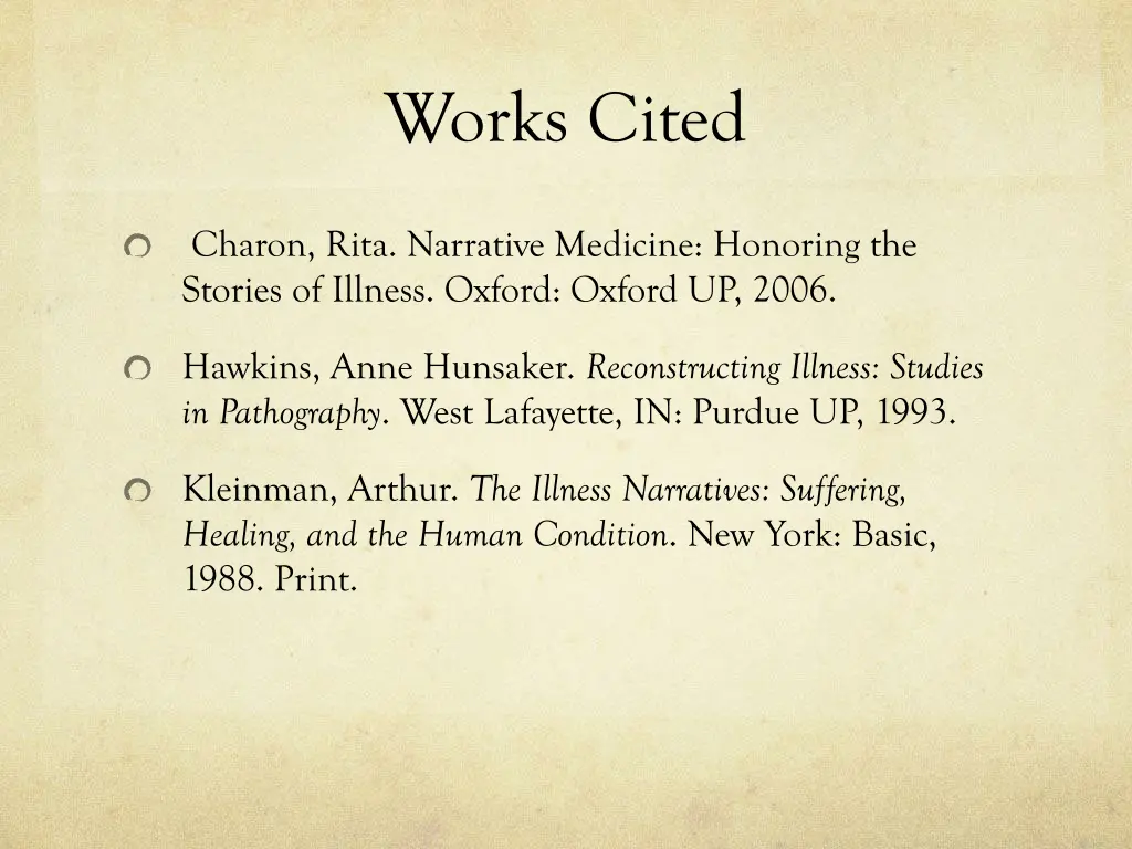 works cited