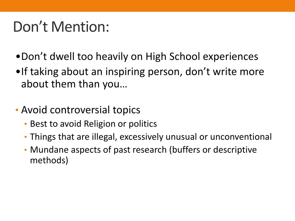 don t mention
