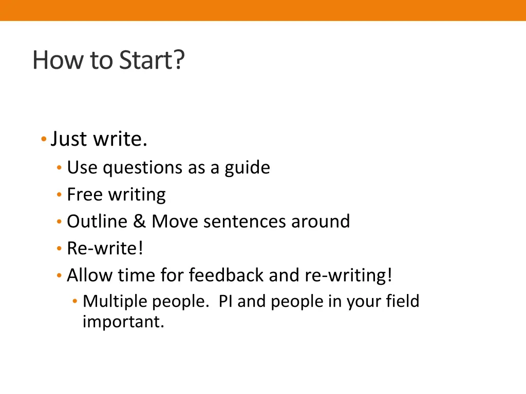 how to start