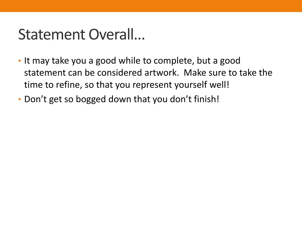 statement overall