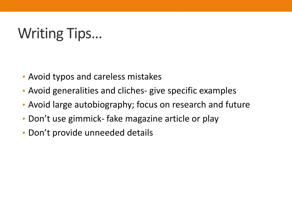 writing tips