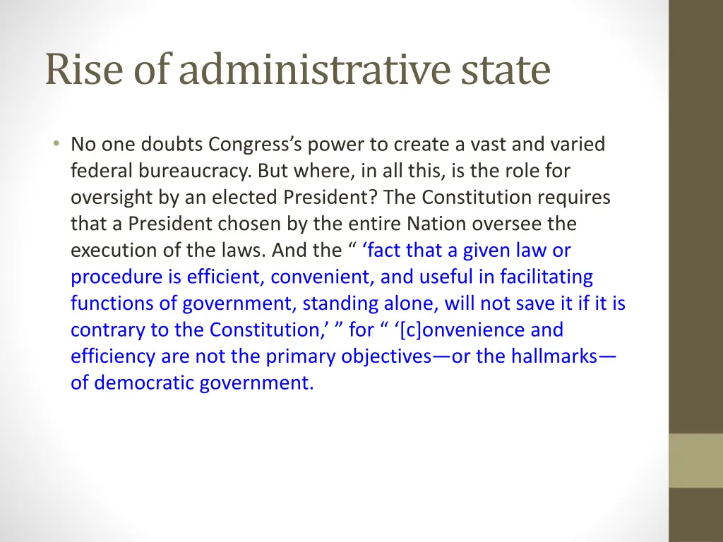 rise of administrative state