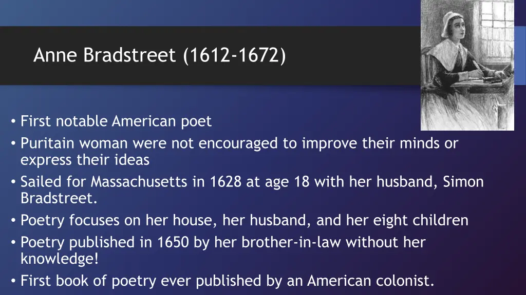 anne bradstreet 1612 1672