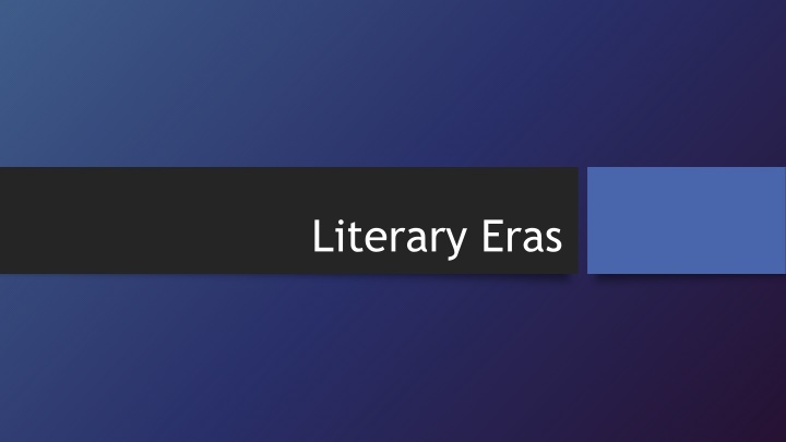 literary eras