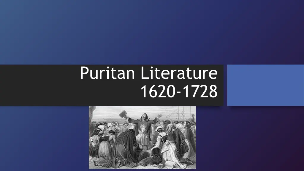 puritan literature 1620 1728