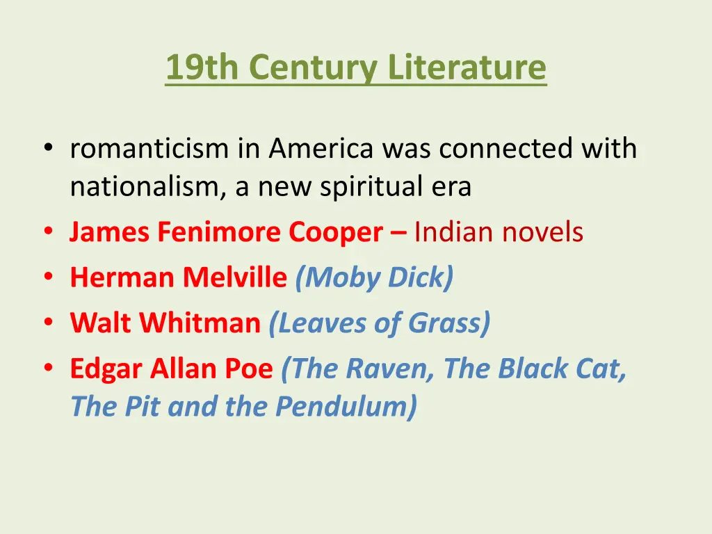 19th century literature