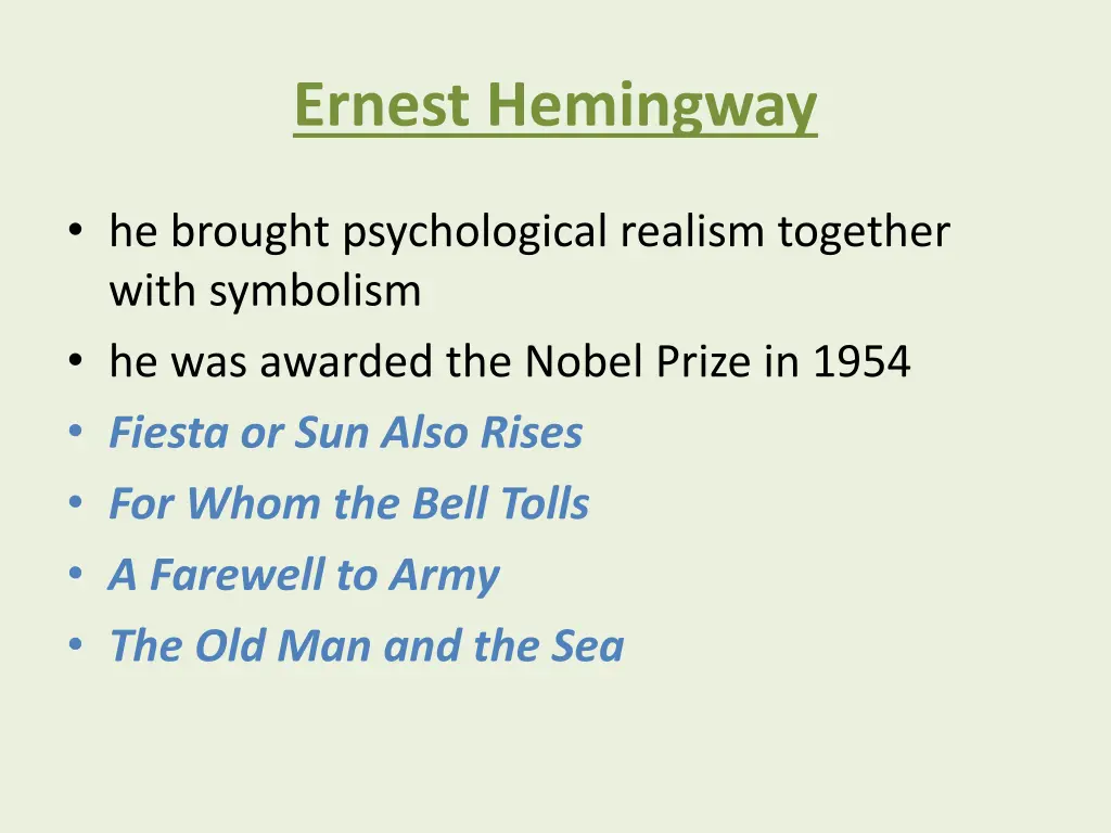 ernest hemingway