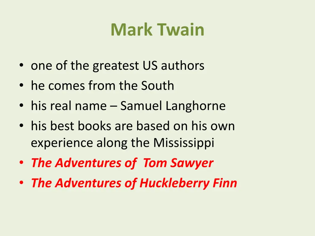 mark twain