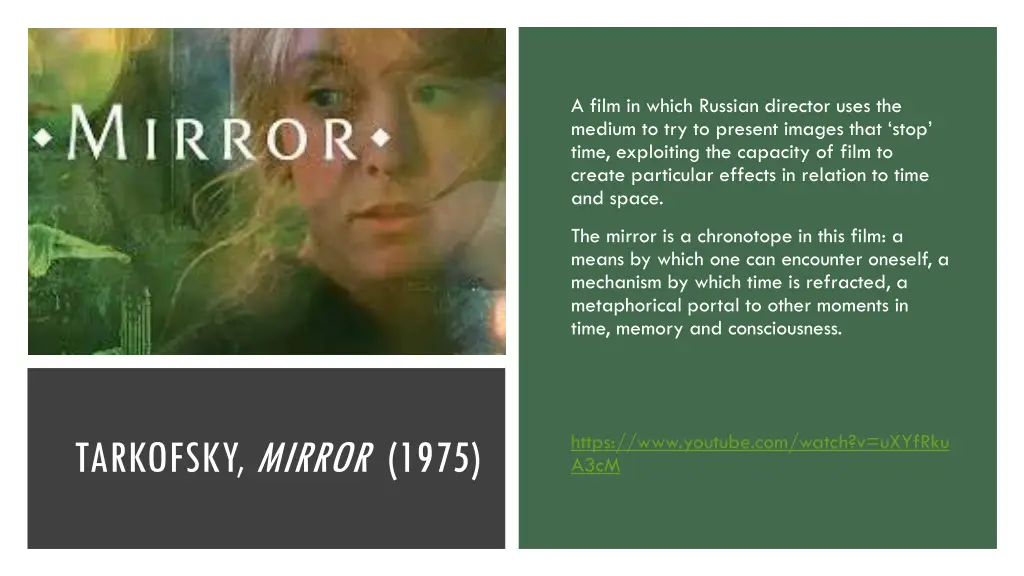 a film in which russian director uses the medium