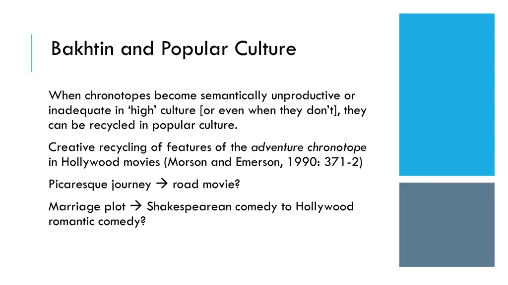 bakhtin and popular culture