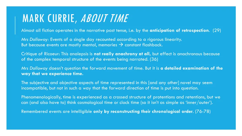mark currie about time almost all fiction