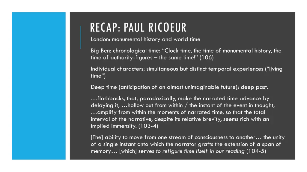 recap paul ricoeur london monumental history