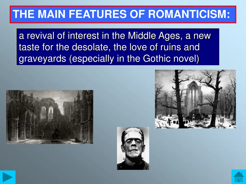 the main features of romanticism 1