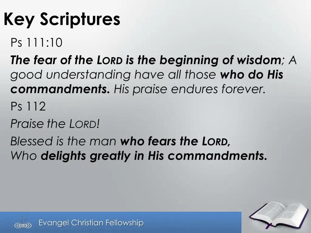 key scriptures ps 111 10 the fear