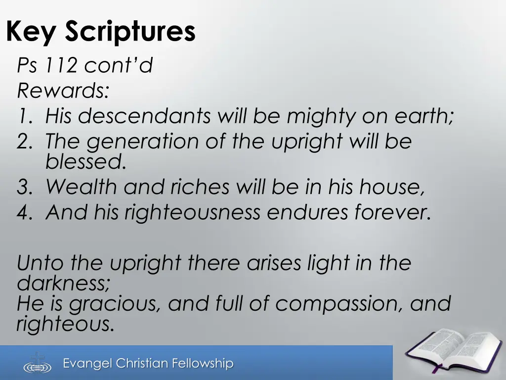 key scriptures ps 112 cont d rewards
