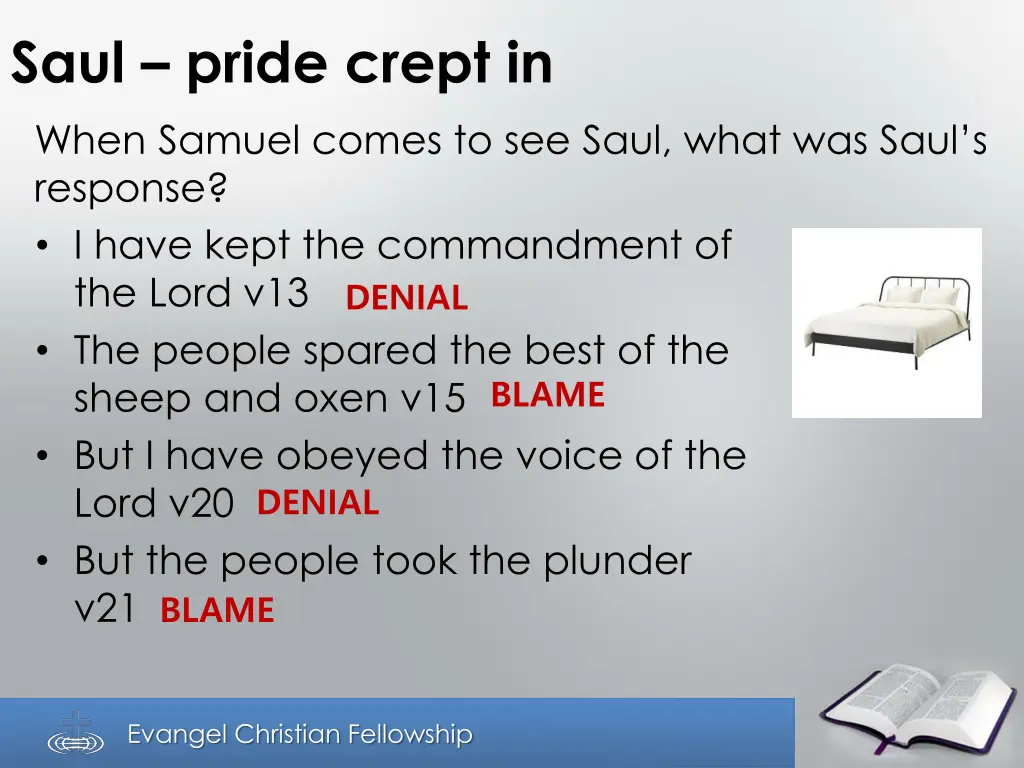 saul pride crept in when samuel comes to see saul