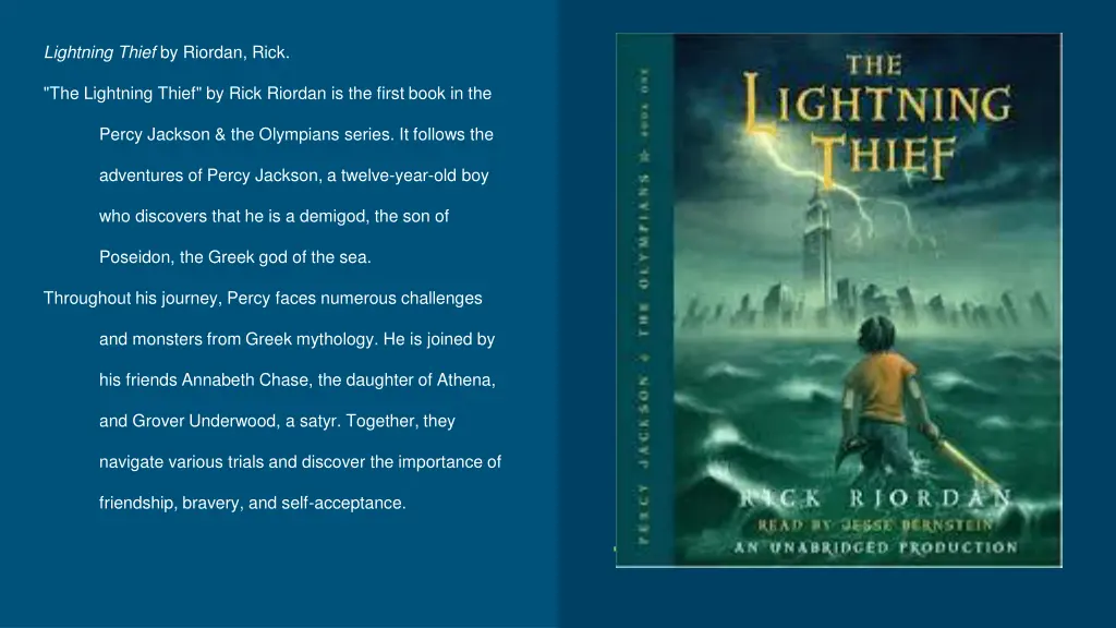lightning thief by riordan rick
