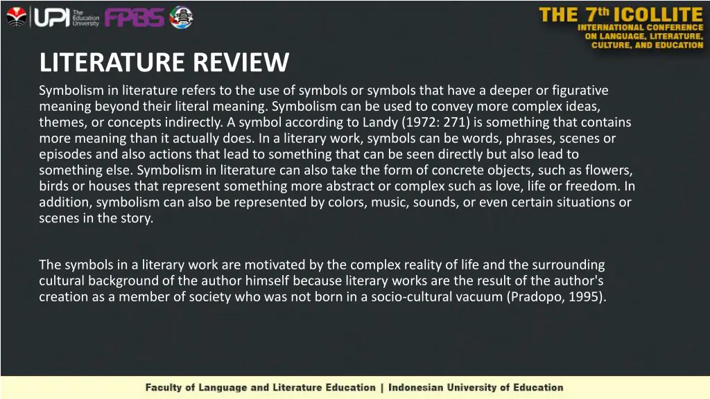 literature review symbolism in literature refers