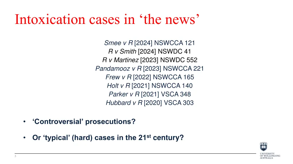 intoxication cases in the news