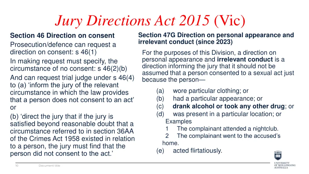 jury directions act 2015 vic section 46 direction