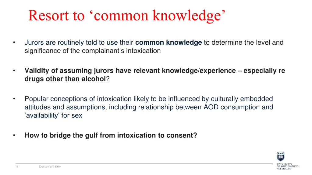 resort to common knowledge