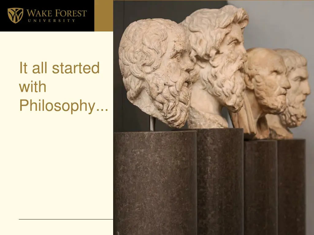 it all started with philosophy
