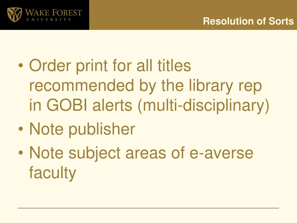resolution of sorts