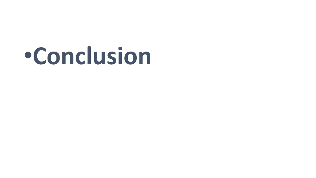 conclusion