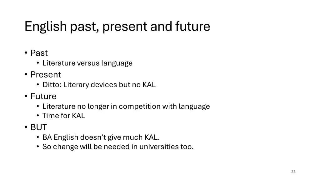 english past present and future