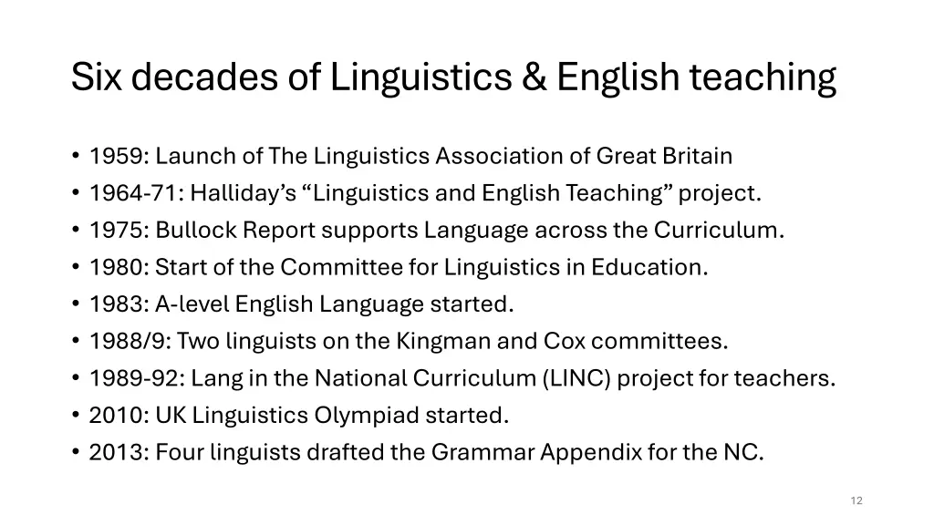 six decades of linguistics english teaching