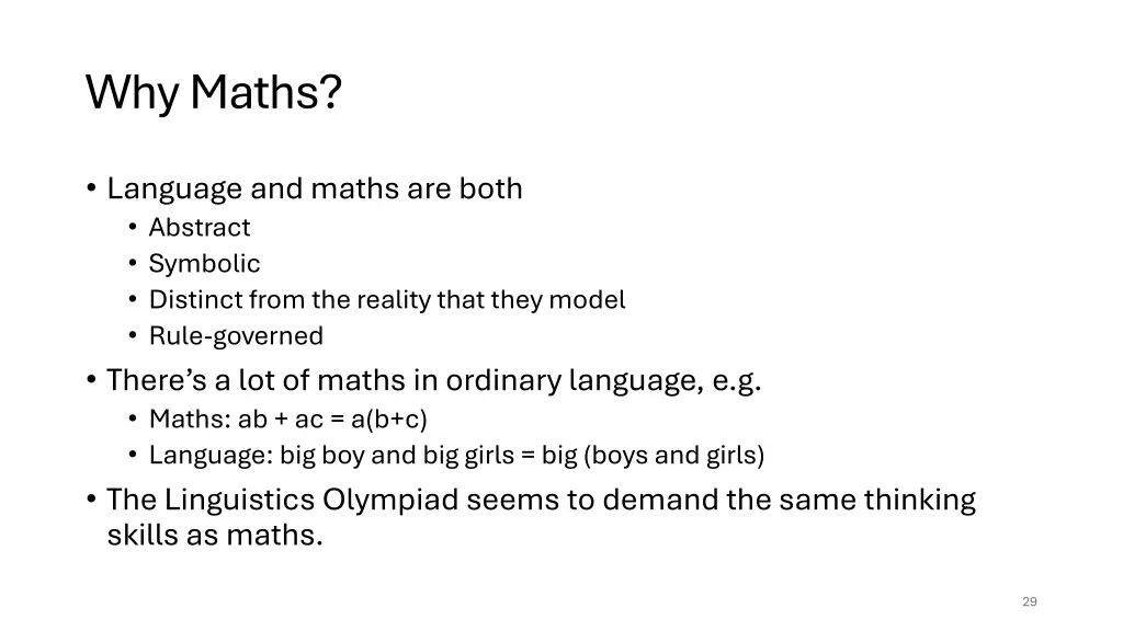why maths