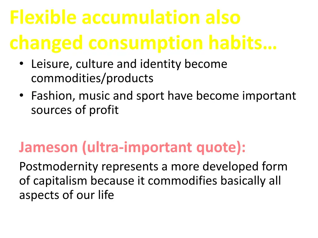 flexible accumulation also changed consumption