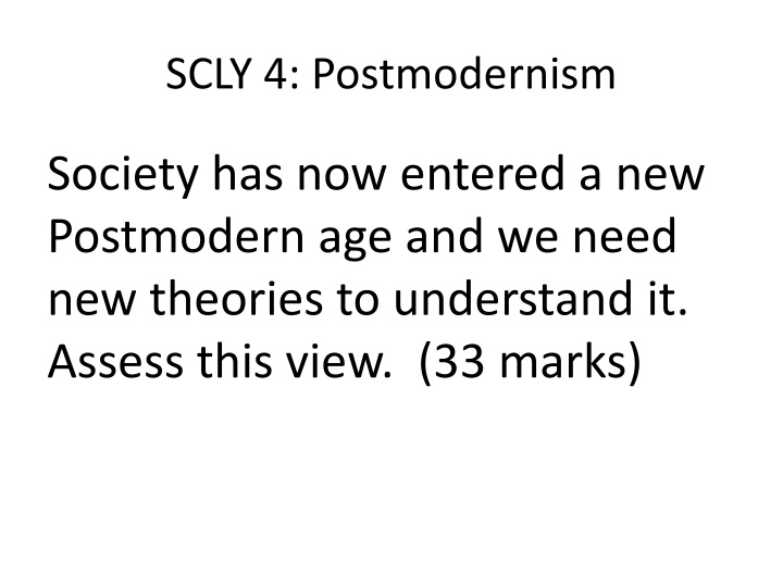 scly 4 postmodernism