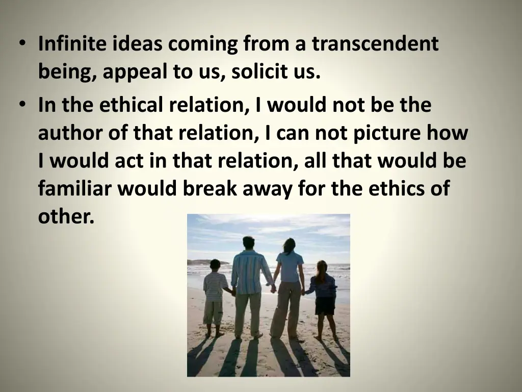 infinite ideas coming from a transcendent being