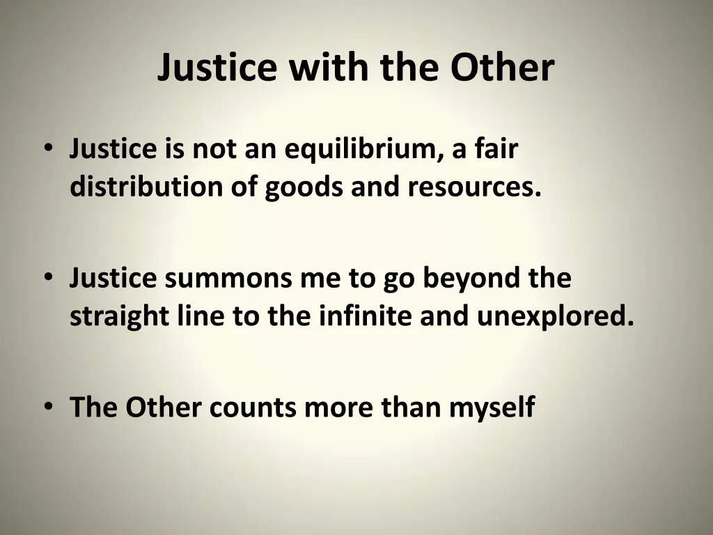 justice with the other