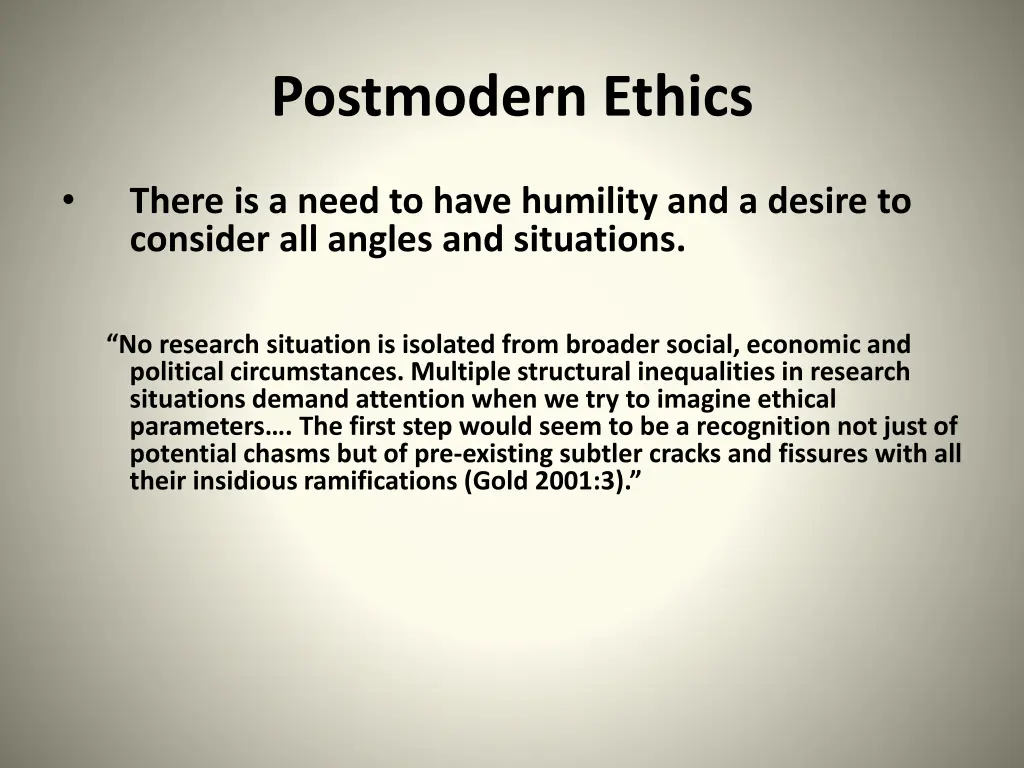 postmodern ethics 1