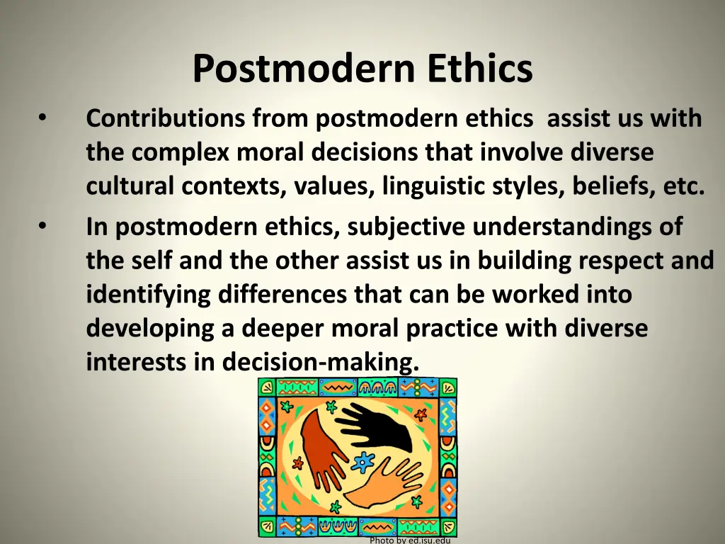 postmodern ethics contributions from postmodern