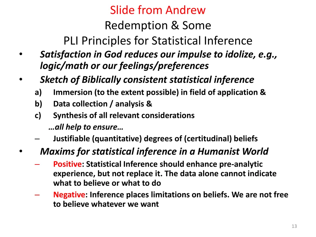 slide from andrew redemption some pli principles