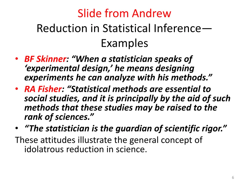 slide from andrew reduction in statistical