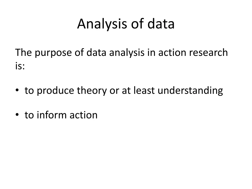 analysis of data