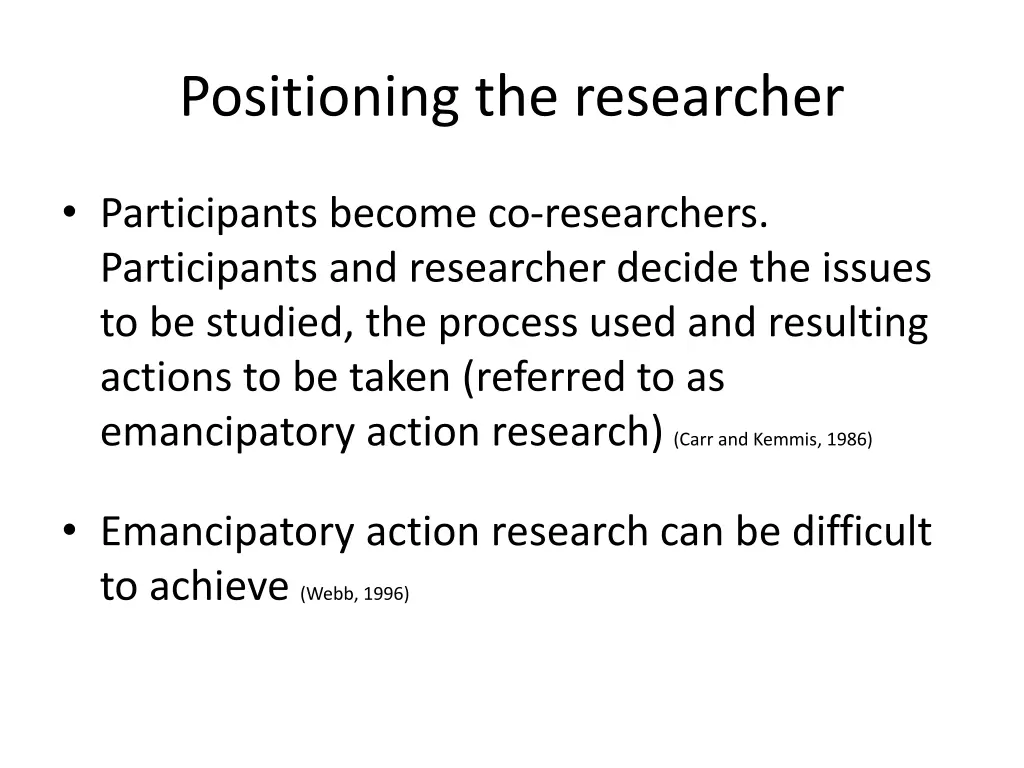 positioning the researcher 2