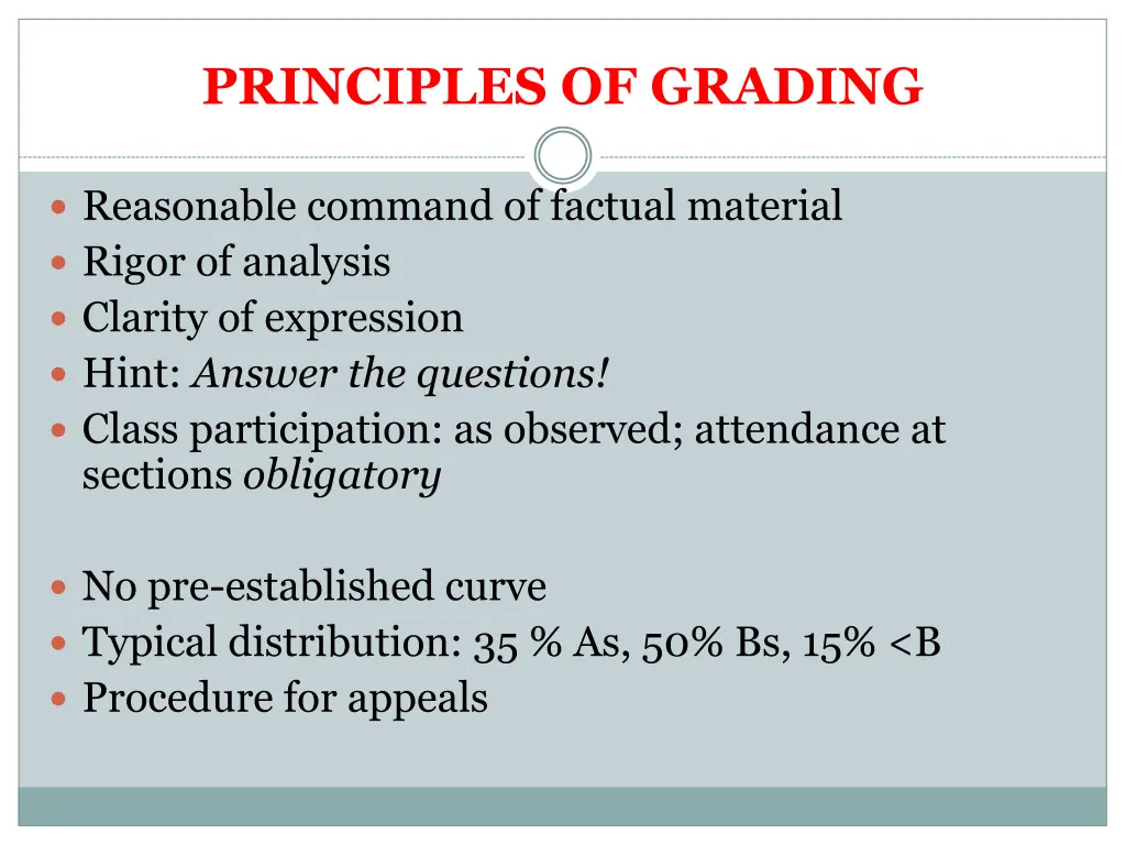 principles of grading