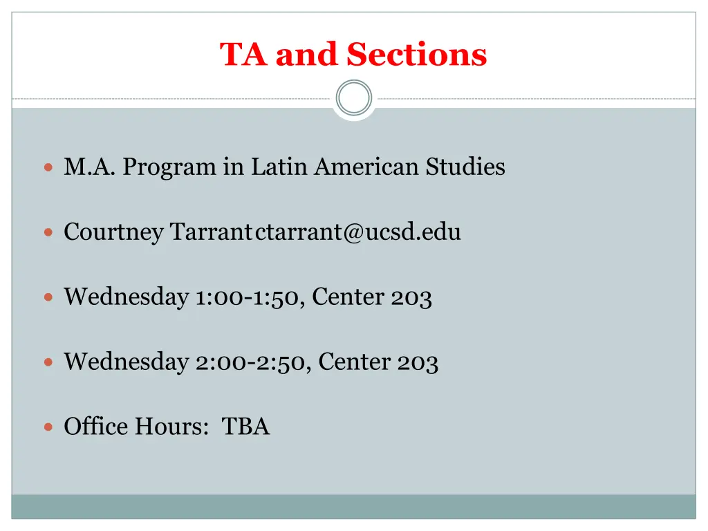 ta and sections