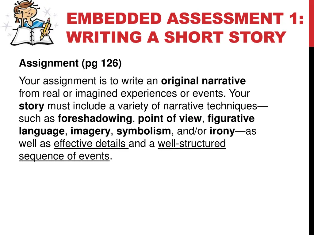 embedded assessment 1 writing a short story