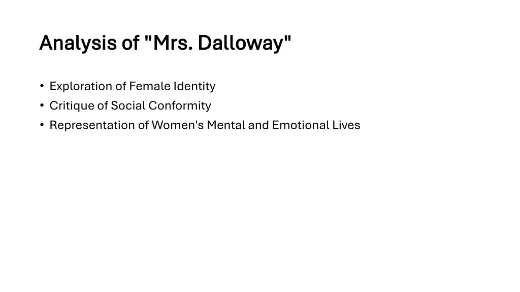 analysis of mrs dalloway analysis of mrs dalloway