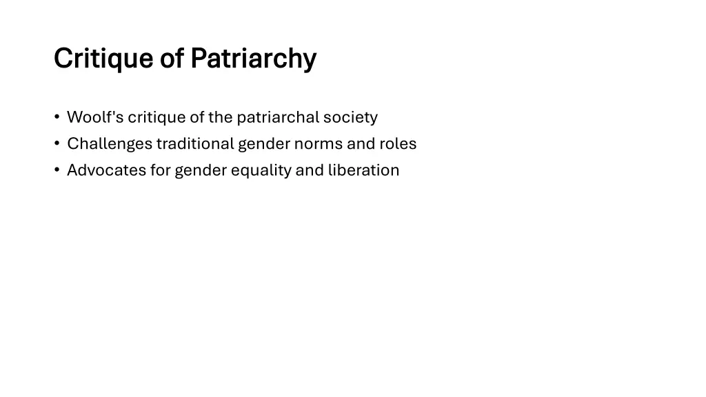 critique of patriarchy critique of patriarchy