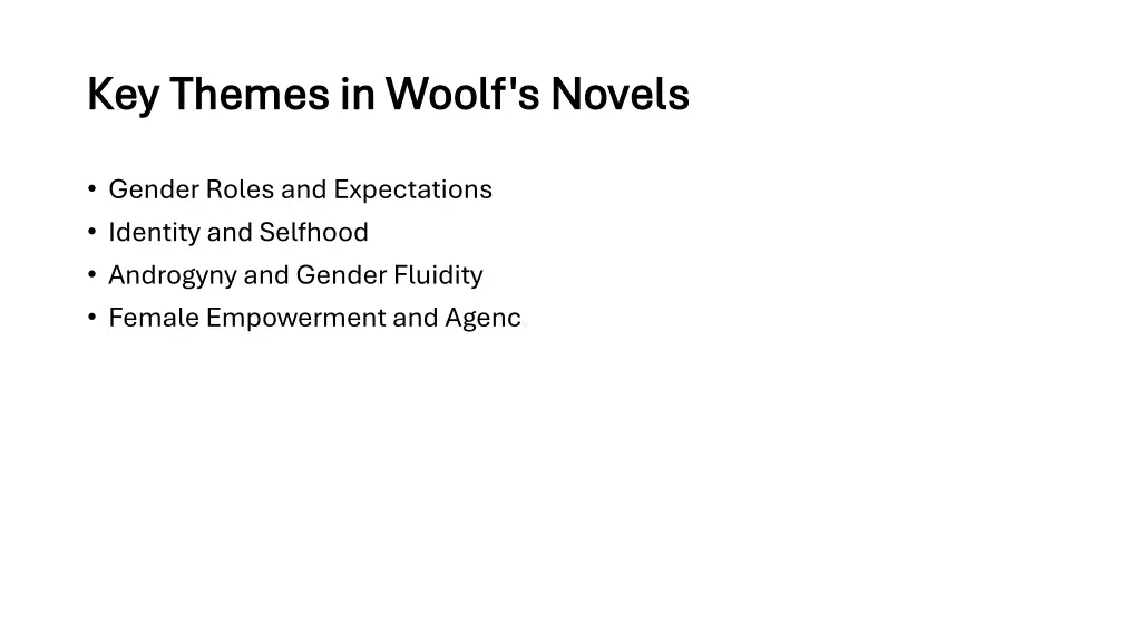 key themes in woolf s novels key themes in woolf