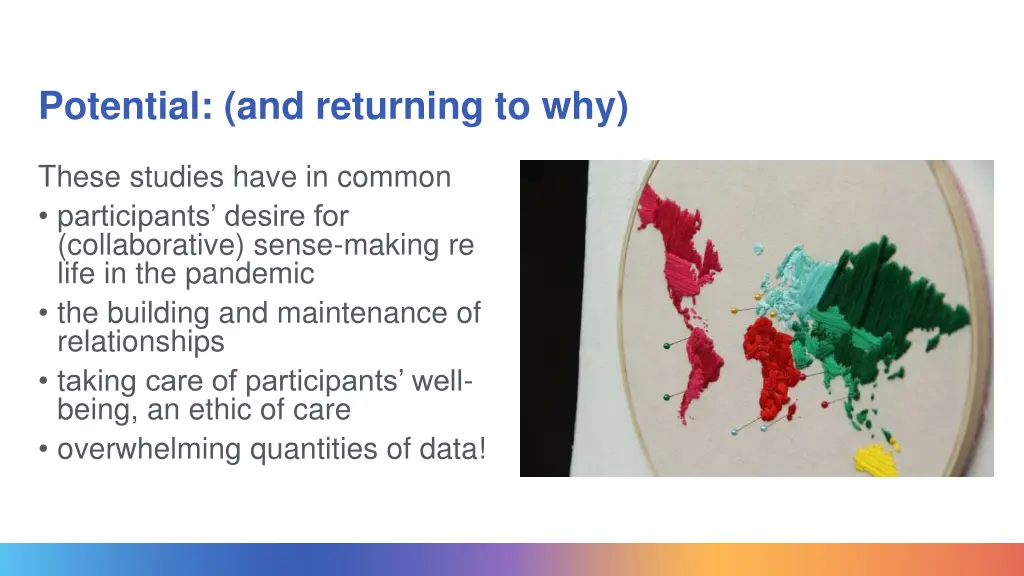 potential and returning to why
