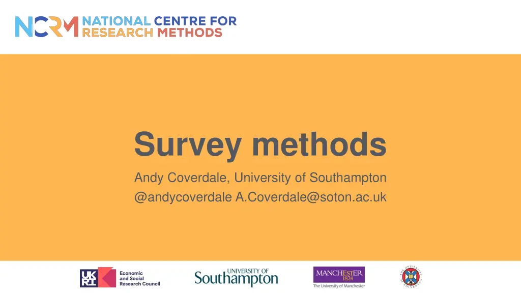survey methods andy coverdale university