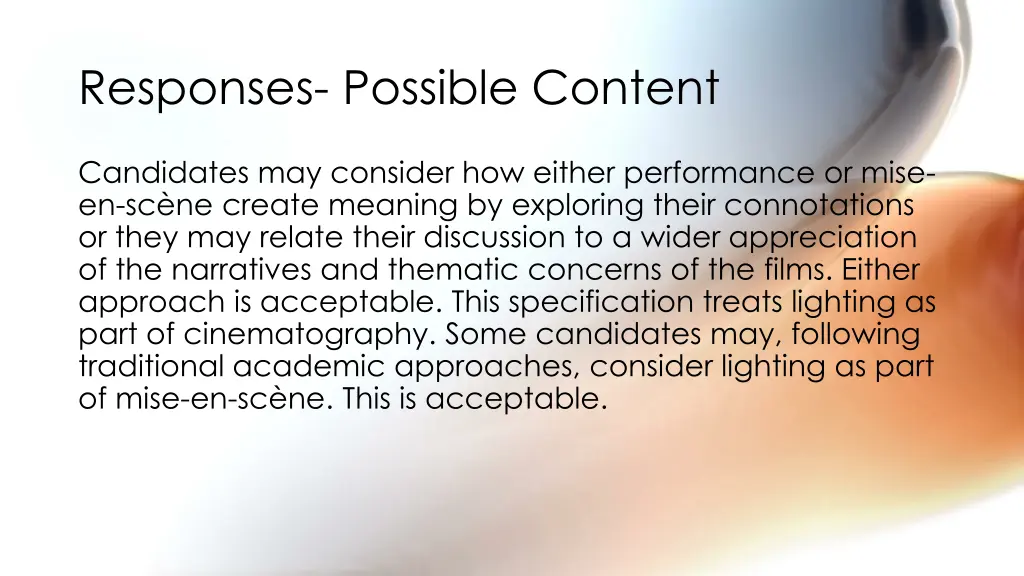 responses possible content
